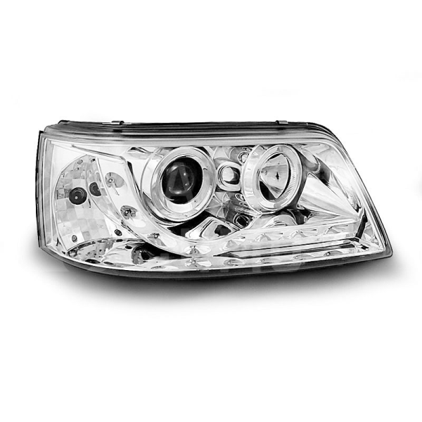 Přední světla, lampy VW T5 Transporter, Multivan 03-09 Daylight chromové H1