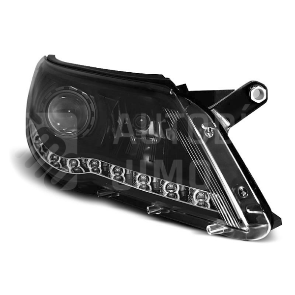 Přední světla, lampy VW Tiguan  07-11 Day light, černá H7