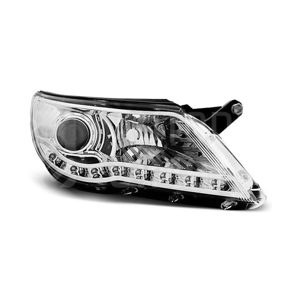 Přední světla, lampy VW Tiguan  07-11 Day light, chromová H7