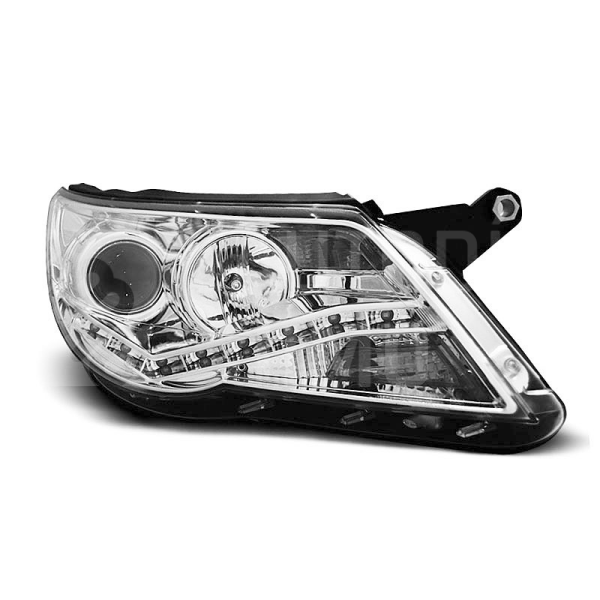 Přední světla, lampy VW Tiguan  07-11 Day light, chromová