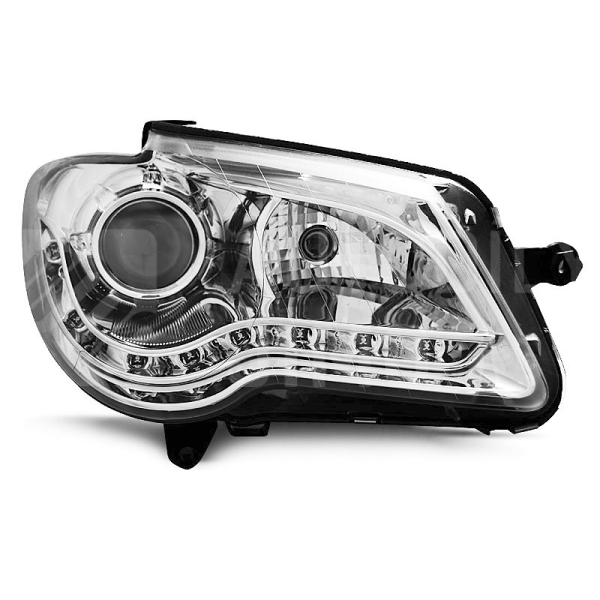 Přední světla, lampy VW Touran  06-10 Day light, chromová