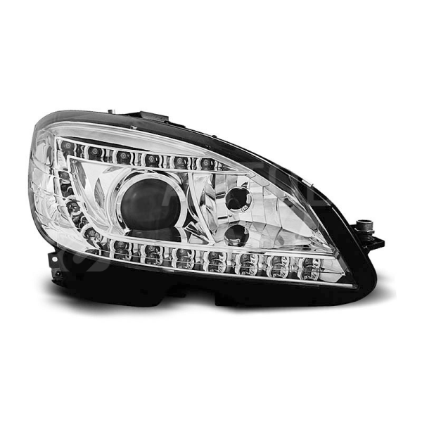 Přední světla Mercedes Benz C W204 07-10 Day light chromová