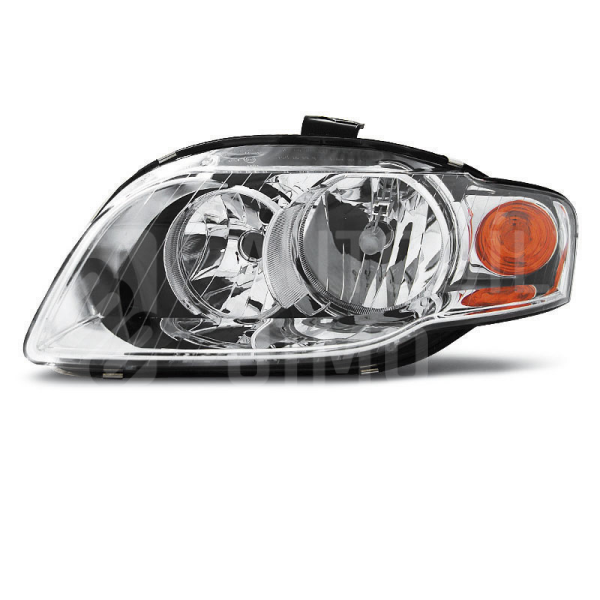 Přední světlo, lampa Audi A4 04-08, chromová, levé Přední světlo, lampa Audi A4 04-08, chromová, levé
