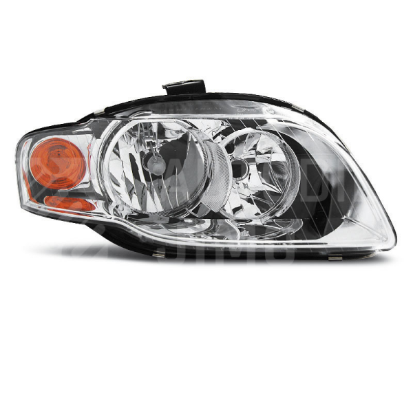 Přední světlo, lampa Audi A4 04-08, chromové, pravé Přední světlo, lampa Audi A4 04-08, chromové, pravé