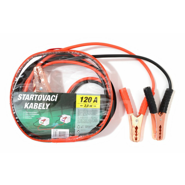 Startovací kabely 120A 2,0m, zipper bag