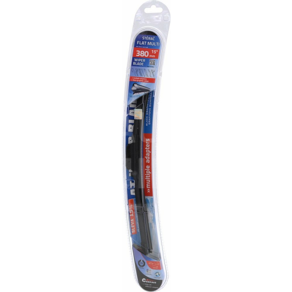 Stěrač FLAT MULTI 380mm s adaptéry