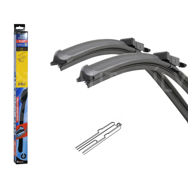 Stěrače FLAT SET (SLOT) 610+610mm