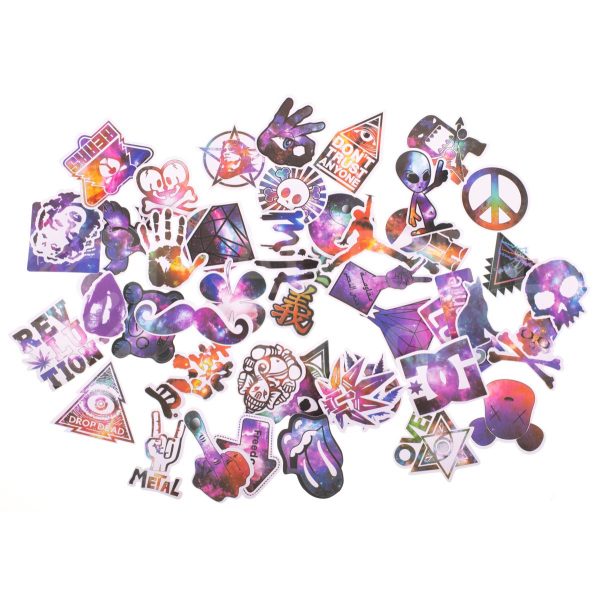 Stickers bomb sada 50ks nálepek různých tvarů a velikostí