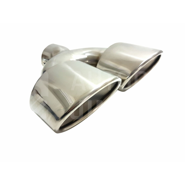 Koncovka výfuku dvojitá 2x ovál, nerezová - universální