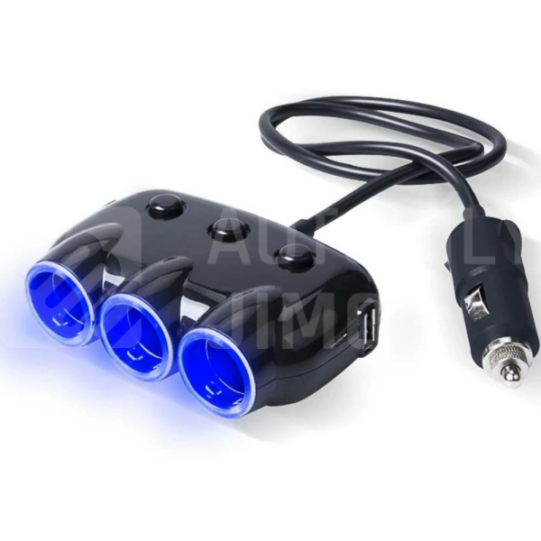 Supelight Rozdělovač do zásuvky zapalovače cigaret, 2 USB porty, 12V a 24V Supelight Rozdělovač do zásuvky zapalovače cigaret, 2 USB porty, 12V a 24V