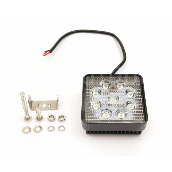 SuperLight 27W 12V / 24V přídavné pracovní a couvací světlo hranaté