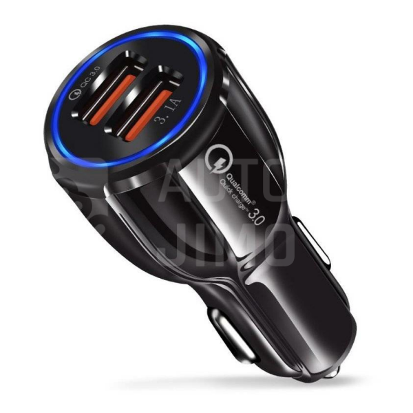 Superlight 3,1A rychlá nabíječka do auta se 2 USB porty, Rychlé nabíjení 3.0 Superlight 3,1A rychlá nabíječka do auta se 2 USB porty, Rychlé nabíjení 3.0