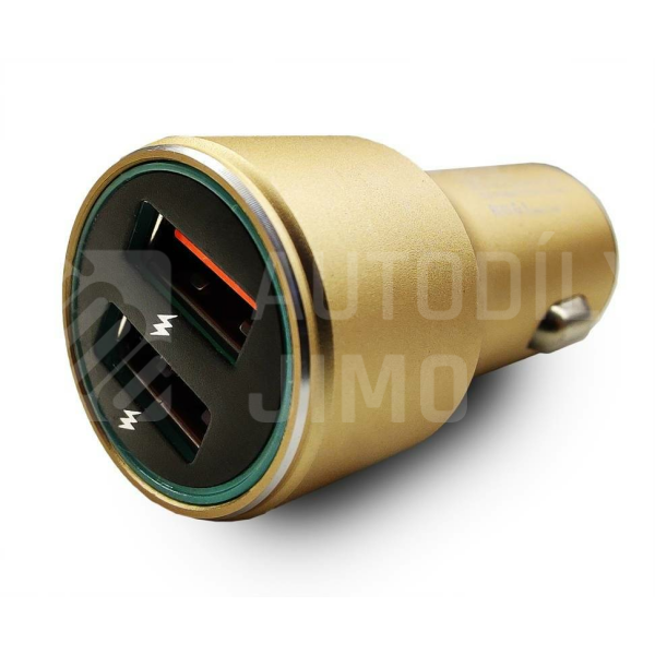 Superlight Autonabíječka z oceli a hliníku, superúčinné nabíjení Quick Charge 4.0 Superlight Autonabíječka z oceli a hliníku, superúčinné nabíjení Quick Charge 4.0