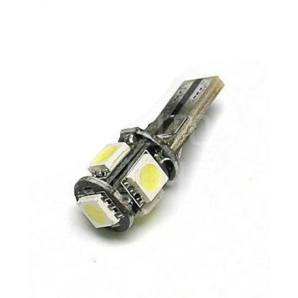 Superlight LED autožárovka T10 W5W 12V 5 Led diod SMD 5050 bílá 6500K CANBUS Superlight LED autožárovka T10 W5W 12V 5 Led diod SMD 5050 bílá 6500K CANBUS
