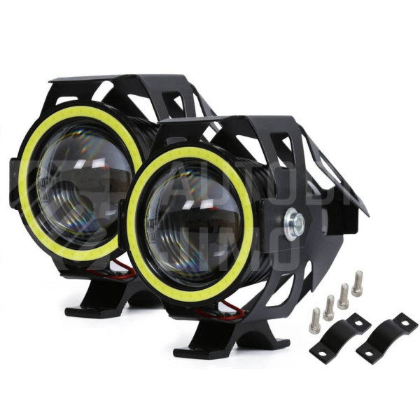 Superlight LED přídavná světla CREE U7S s LED kroužkem - pár