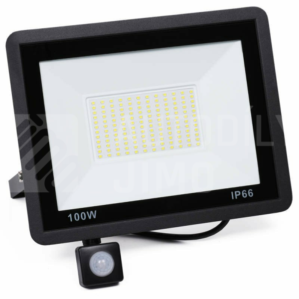 Superlight LED reflektor černý 100W s čidlem pohybu a soumraku  IP66 9500 lm 220V Superlight LED reflektor černý 100W s čidlem pohybu a soumraku  IP66 9500 lm 220V