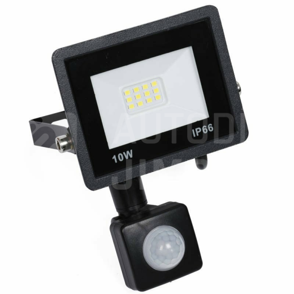 Superlight LED reflektor černý 10W s čidlem pohybu a soumraku IP66 950 lm 220V Superlight LED reflektor černý 10W s čidlem pohybu a soumraku IP66 950 lm 220V