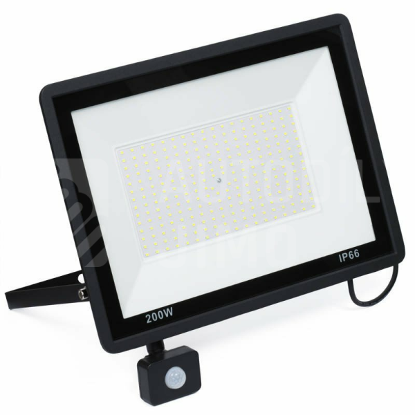 Superlight LED reflektor černý 200W s čidlem pohybu a světla IP66 19 000 lm 220V Superlight LED reflektor černý 200W s čidlem pohybu a světla IP66 19 000 lm 220V