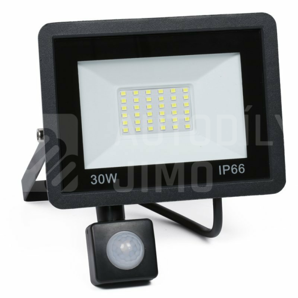Superlight LED reflektor černý 30W s čidlem pohybu a soumraku IP66 3800 lm 220V Superlight LED reflektor černý 30W s čidlem pohybu a soumraku IP66 3800 lm 220V