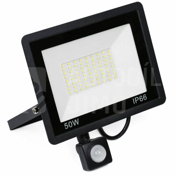 Superlight LED reflektor černý 50W s čidlem pohybu a soumraku IP66 4750 lm 220V Superlight LED reflektor černý 50W s čidlem pohybu a soumraku IP66 4750 lm 220V