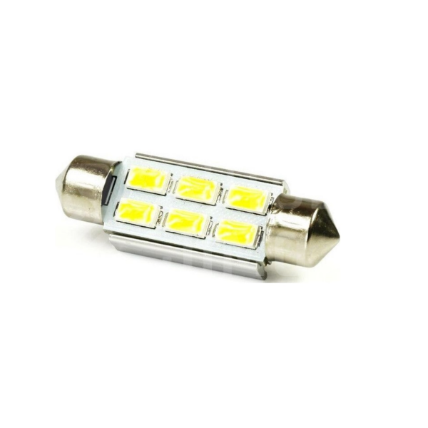 Superlight LED žárovka sufit 12V 39mm 6led diody SMD 5630 CANBUS bílá 6500K Superlight LED žárovka sufit 12V 39mm 6led diody SMD 5630 CANBUS bílá 6500K