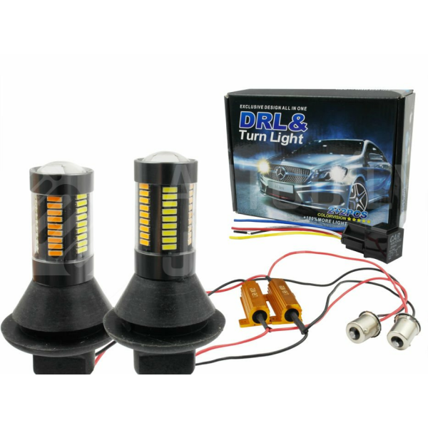 Superlight LED žárovky BA15S směrových světel s denním svícením 66 diod Superlight LED žárovky BA15S směrových světel s denním svícením 66 diod