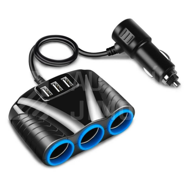 Superlight Rozdělovač do zásuvky zapalovače cigaret, 3 USB porty, 12V a 24V Superlight Rozdělovač do zásuvky zapalovače cigaret, 3 USB porty, 12V a 24V