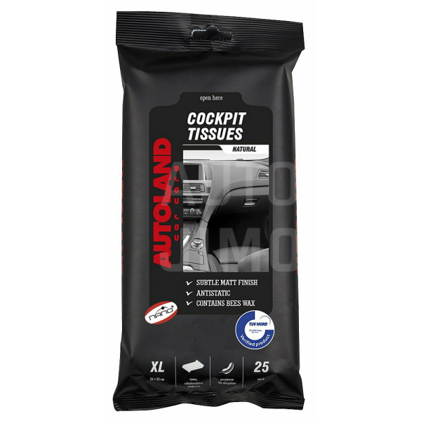 Ubrousky XL na palubní desku NATURAL NANO+ 25ks