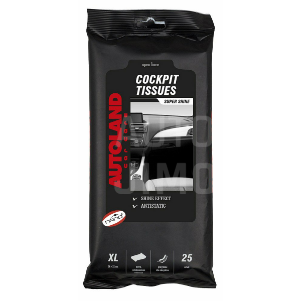 Ubrousky XL na palubní desku s leskem NANO+ 25ks