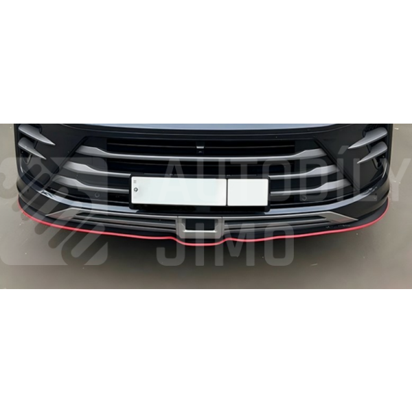 Univerzální přední spoiler / lip splitter – černý s červeným pruhem 250 cm - na voze Univerzální přední spoiler / lip splitter – černý s červeným pruhem 250 cm - na voze