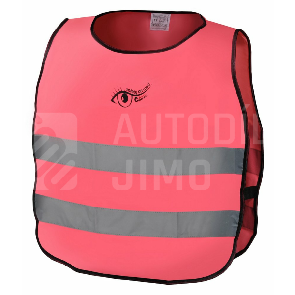 Vesta výstražná růžová dětská S.O.R. EN 1150:1999