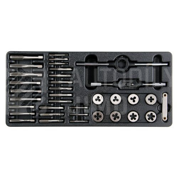 Vložka do zásuvky-sada závitníků a kruhových závitových čelistí 35 ks, HCS