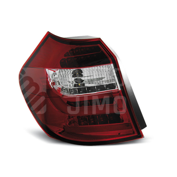 Zadní světla, lampy BMW 1 E81, E87 07-11, LED proužky, červeno-bílé