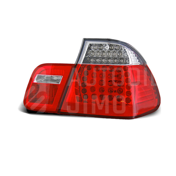 Zadní světla, lampy BMW 3 E46 01-05 sedan, LED, červeno-bílé