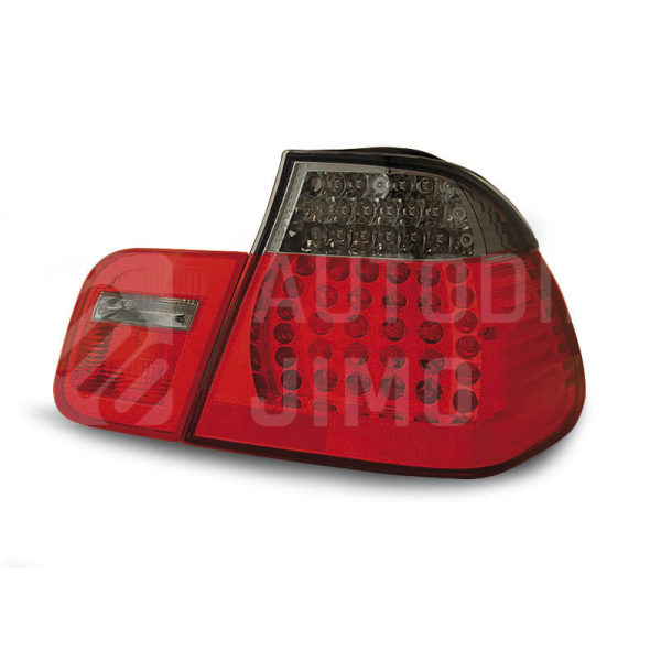 Zadní světla, lampy BMW 3 E46 01-05 sedan, LED, červeno-kouřové