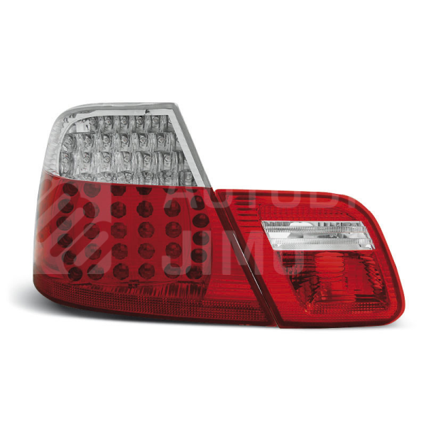 Zadní světla, lampy BMW 3 E46 99-03 coupé, LED, bílo-červené