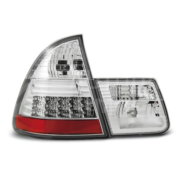 Zadní světla, lampy BMW 3 E46 99-05 combi, LED, chromové