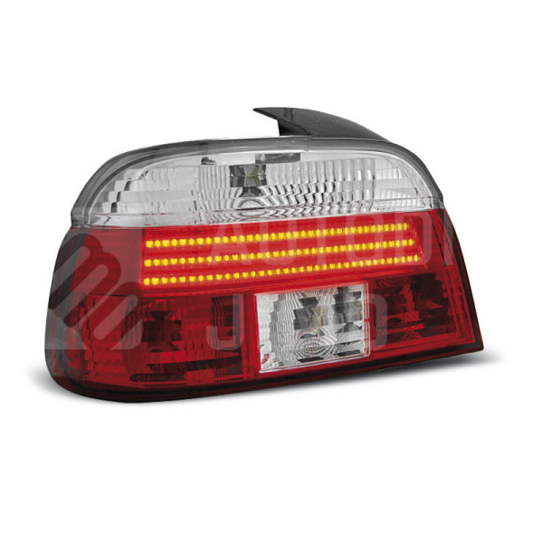 Zadní světla, lampy BMW 5 E39 95-00 sedan, LED, bílo-červené
