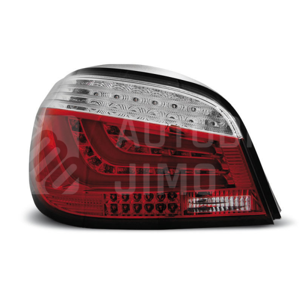 Zadní světla, lampy BMW 5 E60 03-07, sedan, LED proužky, červeno-bílé