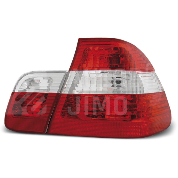 Zadní světla, lampy BMW E46 01-05 sedan, červeno-bílé Zadní světla, lampy BMW E46 01-05 sedan, červeno-bílé