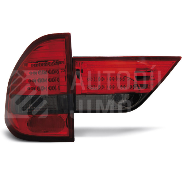Zadní světla, lampy BMW X3 E83 04-06, LED, červeno-kouřové