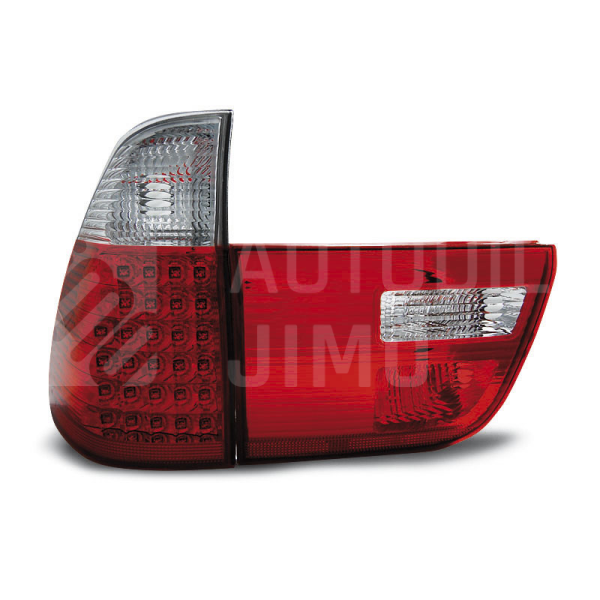 Zadní světla, lampy BMW X5 E53 99-06, LED, červeno-bílé