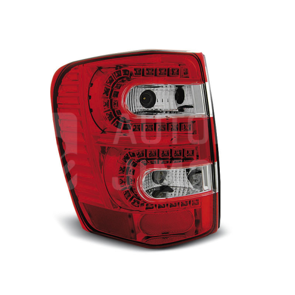 Zadní světla, lampy Chrysler Jeep Grand Cherokee 99-05, LED, červeno-bílé
