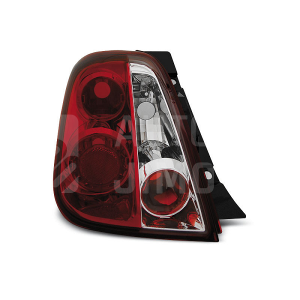 Zadní světla, lampy Fiat 500 07-, červeno-bílé