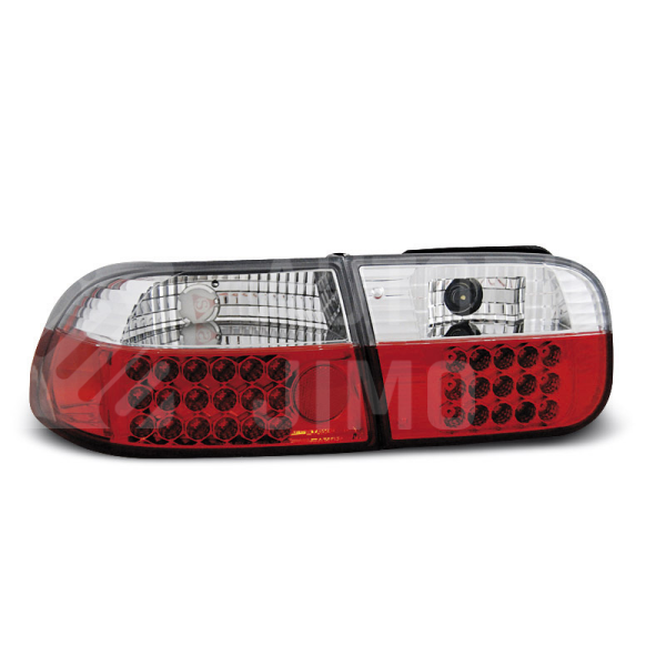 Zadní světla, lampy Honda Civic 5 91-95, 3dv., LED, červeno-bílé Zadní světla, lampy Honda Civic 5 91-95, 3dv., LED, červeno-bílé