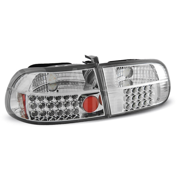 Zadní světla, lampy Honda Civic 5 91-95, 3dv., LED, chromové Zadní světla, lampy Honda Civic 5 91-95, 3dv., LED, chromové