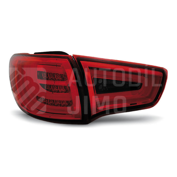 Zadní světla, lampy Kia Sportage III 10-14, LED proužky, červeno-kouřové