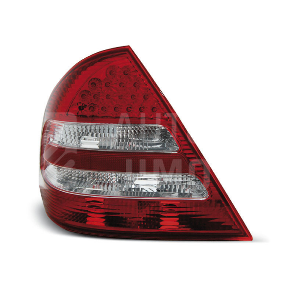 Zadní světla, lampy Mercedes C W203 04-07, sedan, LED, červeno-bílé Zadní světla, lampy Mercedes C W203 04-07, sedan, LED, červeno-bílé
