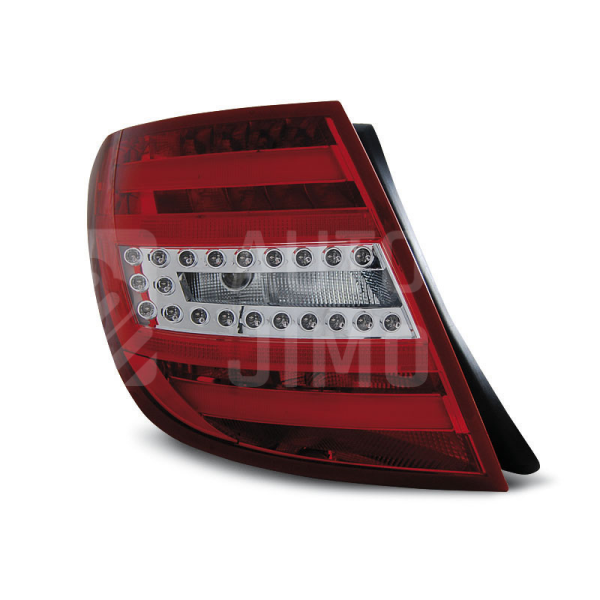 Zadní světla, lampy Mercedes C W204 07-10, combi, LED proužky, červeno-bílé