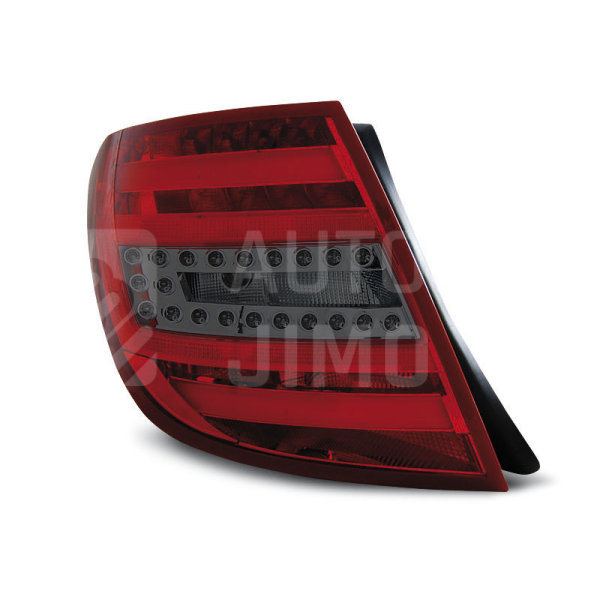 Zadní světla, lampy Mercedes C W204 07-10, combi, LED proužky, červeno-kouřové